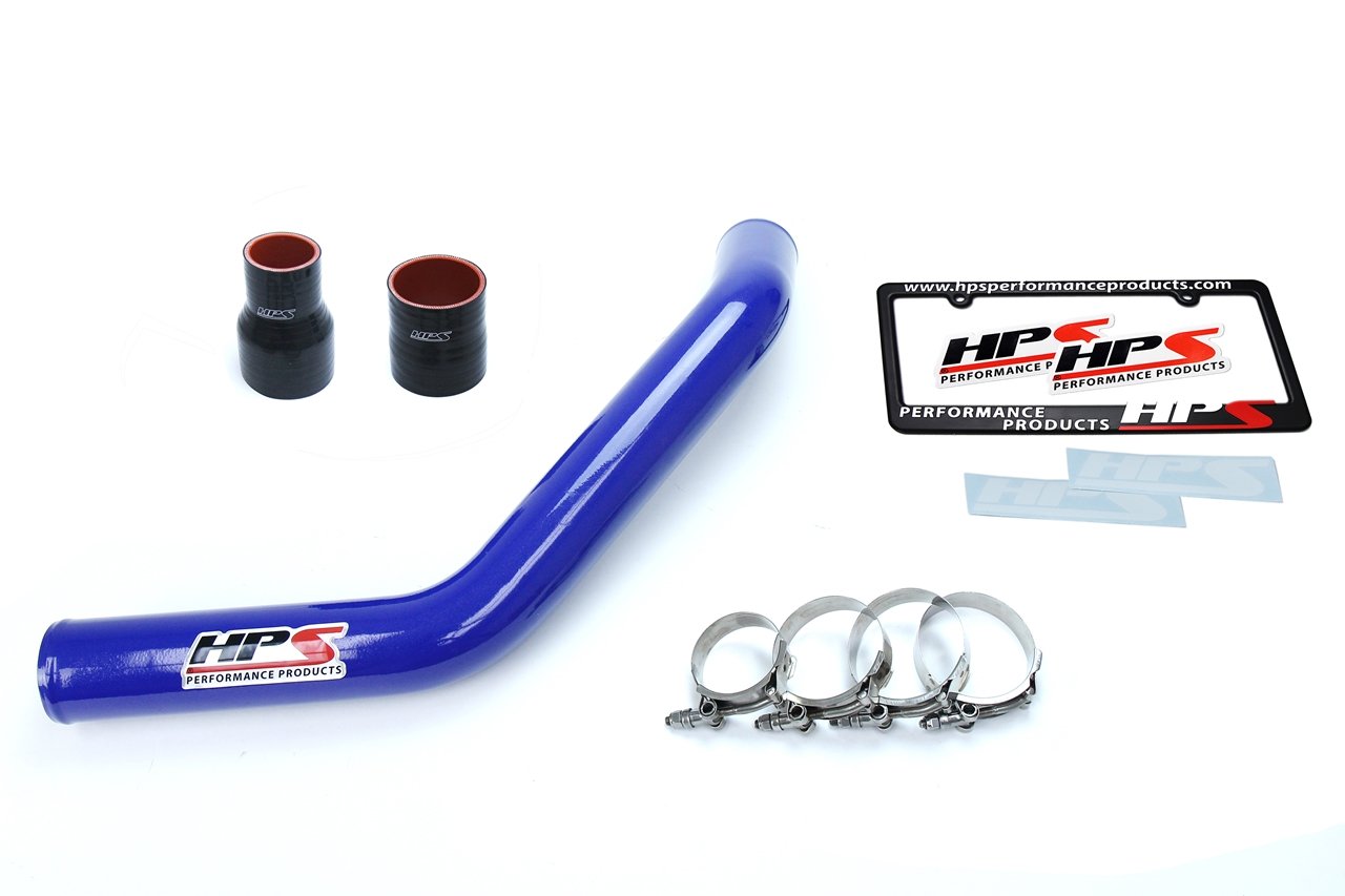 HPS Performance HPS 2.5" Upper Intercooler Pipe UICP, 08-15 Mitsubishi Lancer EVO X Turbo, Blue