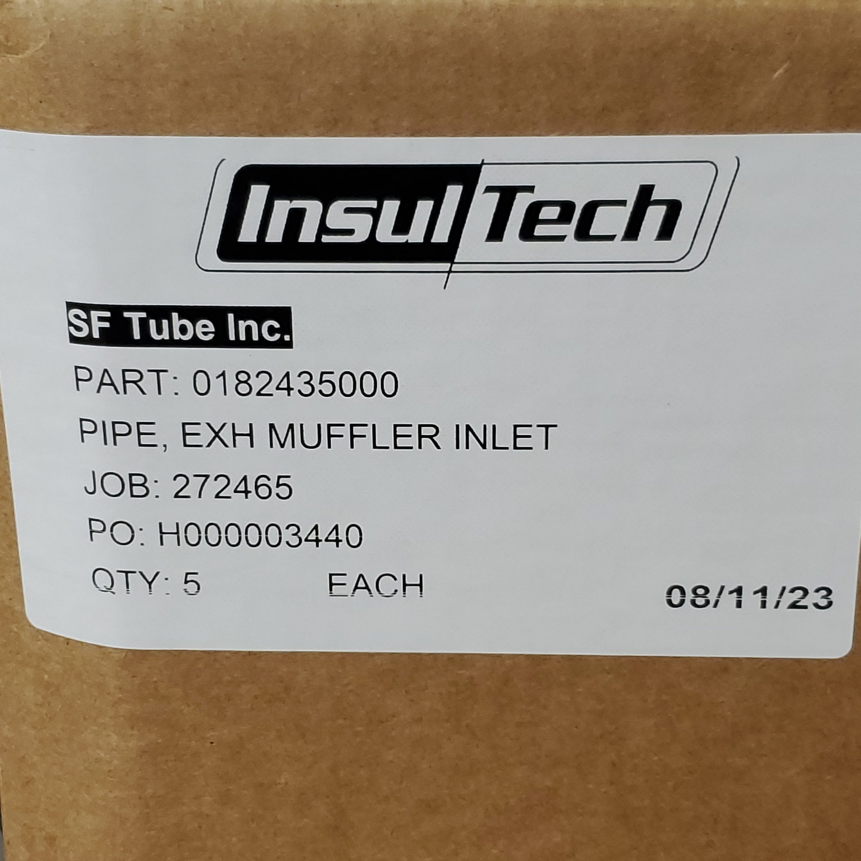 INSULTECH Exhaust Muffler Inlet Pipe S-Shape 0182435000