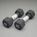 CAP (2 PACK) Neoprene Coated Dumbbells 10 lbs Each Grey SDN5-010 (New)