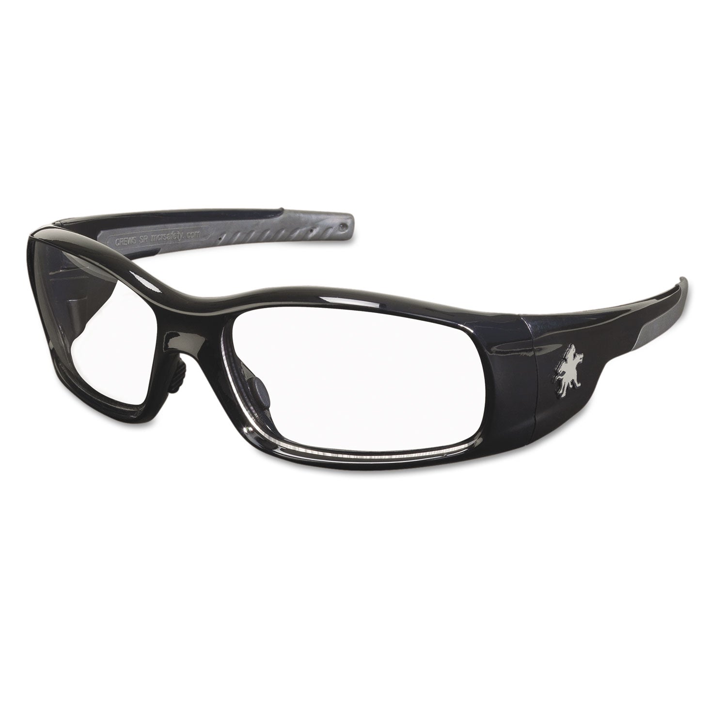 MCR Swagger Safety Glasses, Black Frame, Clear Lens