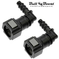 2x 90 ID 3/8" 3/8" Fuel Line Quick Connect Disconnect Connector For Ford GM