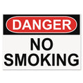Headline OSHA Safety Signs, DANGER NO SMOKING, White/Red/Black, 10 x 14