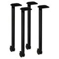 HON Huddle Series Post Leg Base with Casters, 1.75w x 1.75d x 28.38h, Black