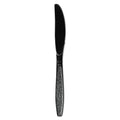 Dart Guildware Heavyweight Plastic Knives, Black, 1000/Carton
