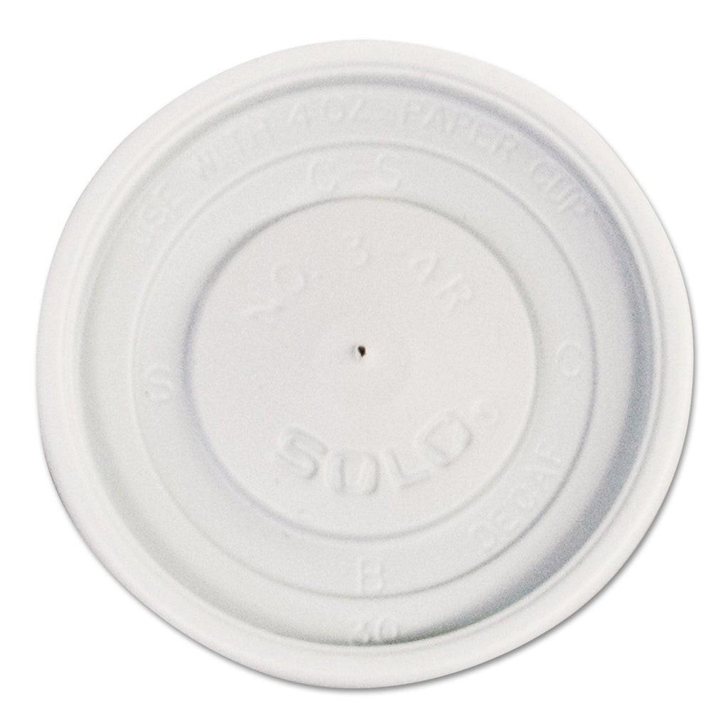 Dart Polystyrene Vented Hot Cup Lids, Fits 4 oz Cups, White, 100/Pack, 10 Packs/Carton