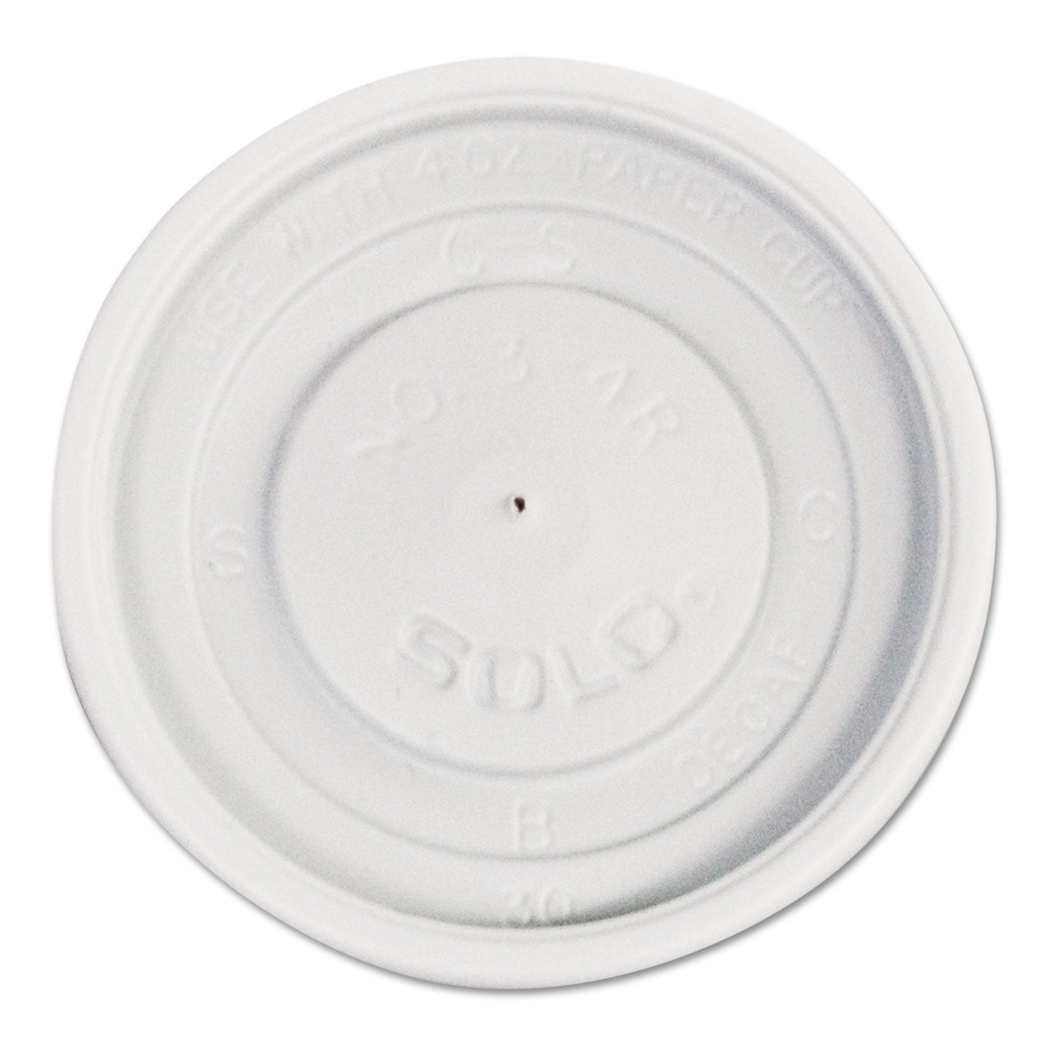 Dart Polystyrene Vented Hot Cup Lids, Fits 4 oz Cups, White, 100/Pack, 10 Packs/Carton