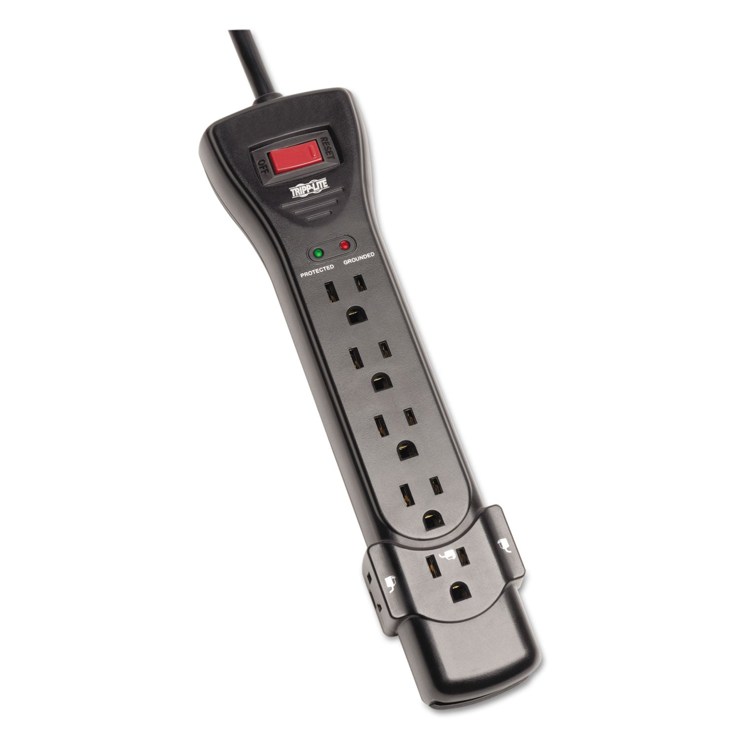 Tripp Lite Protect It! Surge Protector, 7 AC Outlets, 7 ft Cord, 2,160 J, Black