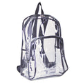 Eastsport Backpack, PVC, 12.5 x 5.5 x 17.5, Clear/Black
