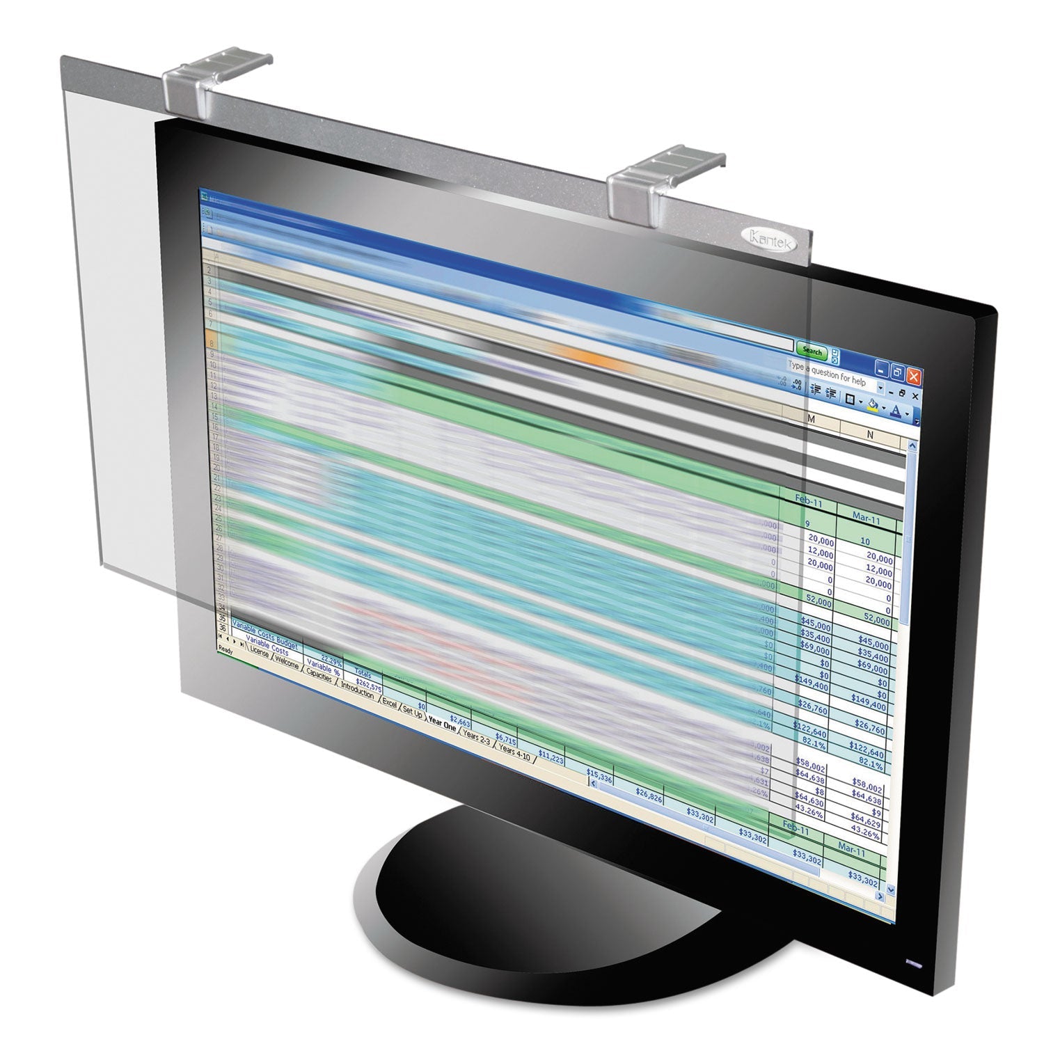 Kantek LCD Protect Privacy Antiglare Deluxe Filter, 24" Widescreen LCD, 16:9/16:10