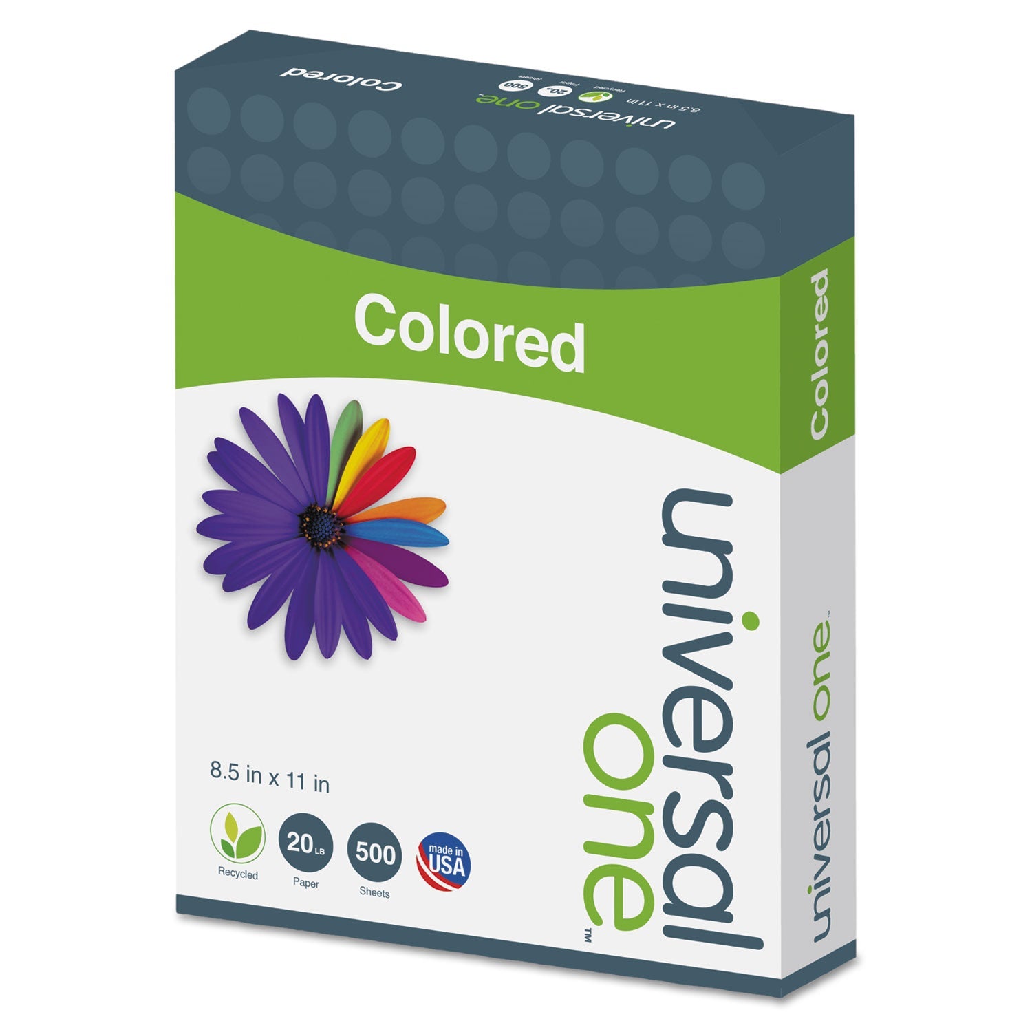 Universal Deluxe Colored Paper, 20 lb Bond Weight, 8.5 x 11, Blue, 500/Ream