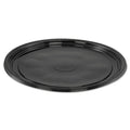WNA Caterline Casuals Thermoformed Platters, 12" Diameter, Black. Plastic, 25/Carton
