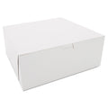 SCT White One-Piece Non-Window Bakery Boxes, 10 x 10 x 4, White, Paper, 100/Carton