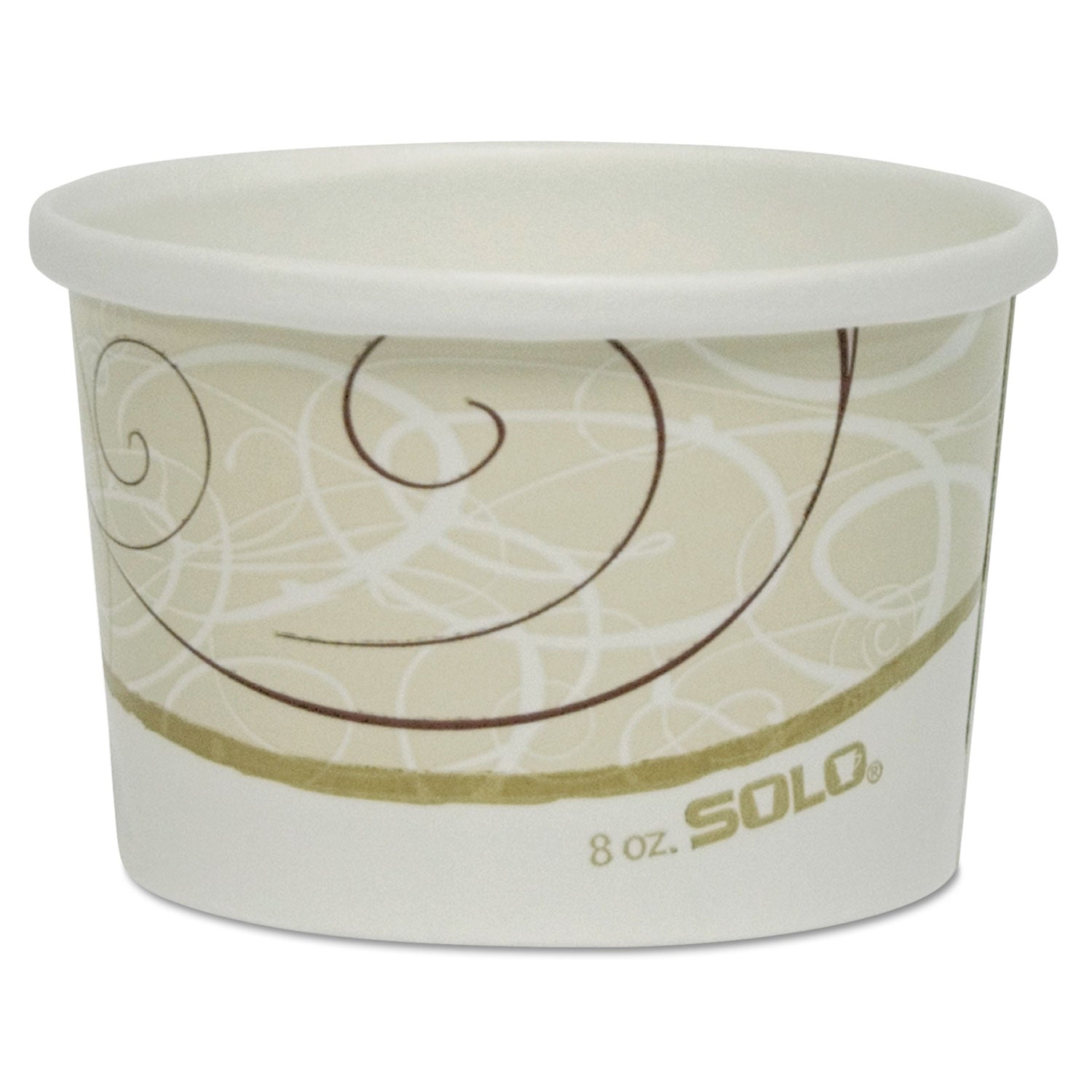 Dart Flexstyle Double Poly Paper Containers, 8 oz, Symphony Design, Paper, 25/Pack, 20 Packs/Carton
