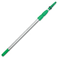 Unger Opti-Loc Aluminum Extension Pole, 14 ft, Three Sections, Green/Silver