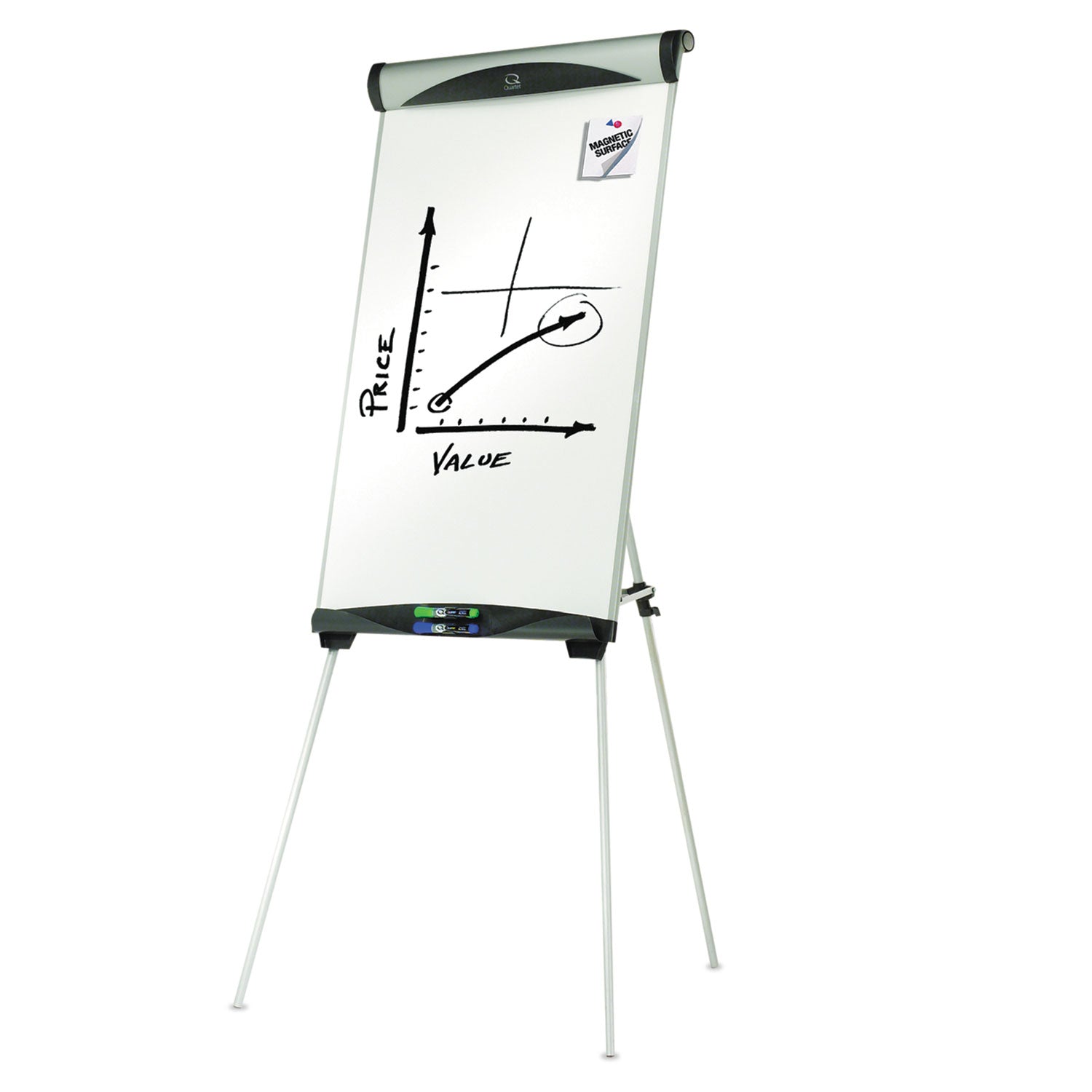 Quartet Euro Magnetic Presentation Easel, 27 x 39, White