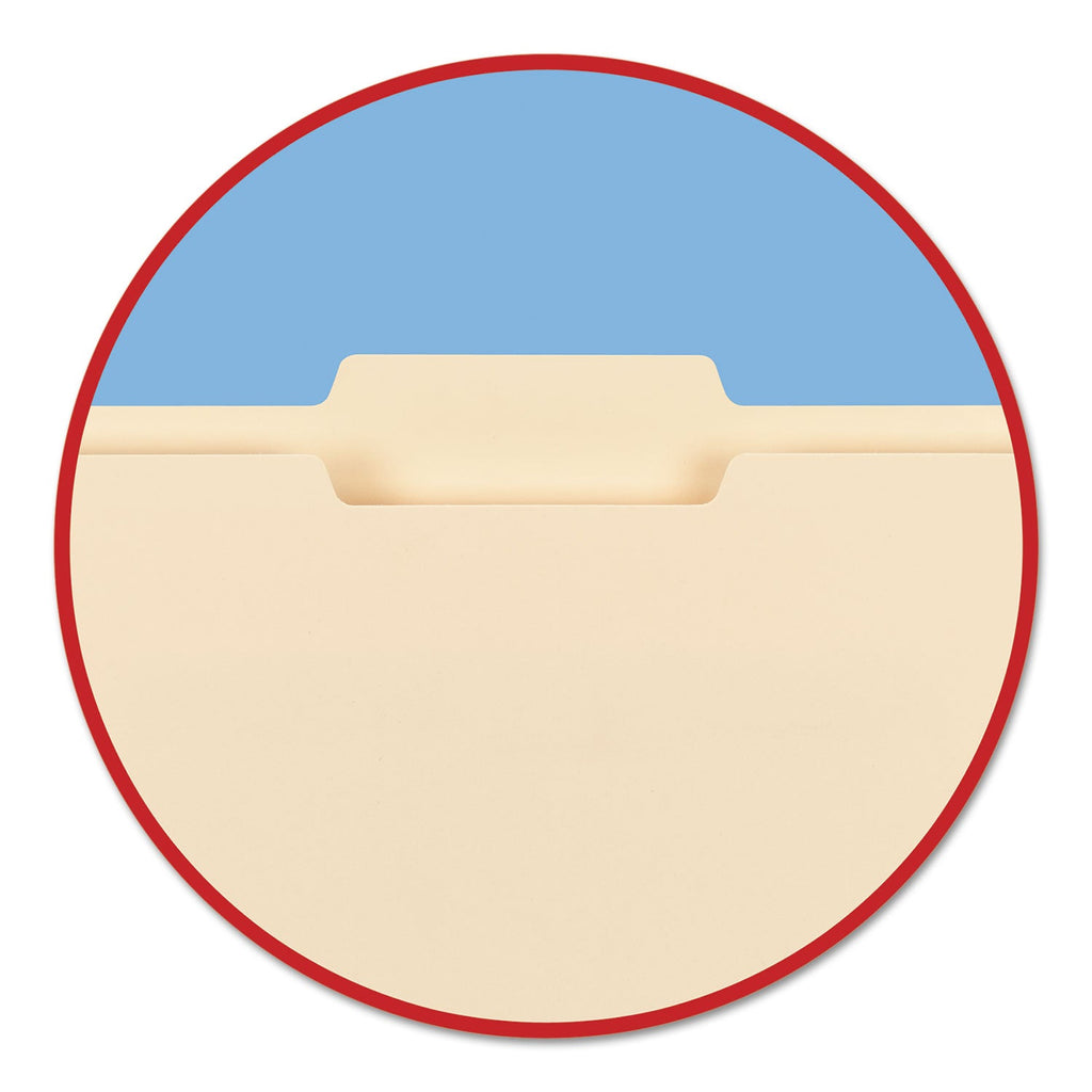 Smead WaterShed/CutLess File Folders, 1/3-Cut Tabs: Assorted, Letter Size, 0.75" Expansion, Manila, 100/Box