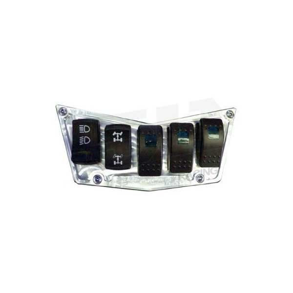 5 Switch Dash Panel Silver