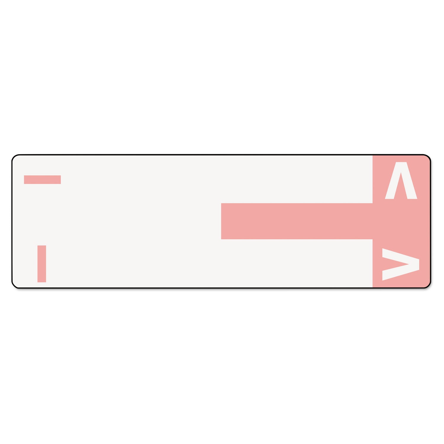 Smead AlphaZ Color-Coded First Letter Combo Alpha Labels, I/V, 1.16 x 3.63, Pink/White, 5/Sheet, 20 Sheets/Pack
