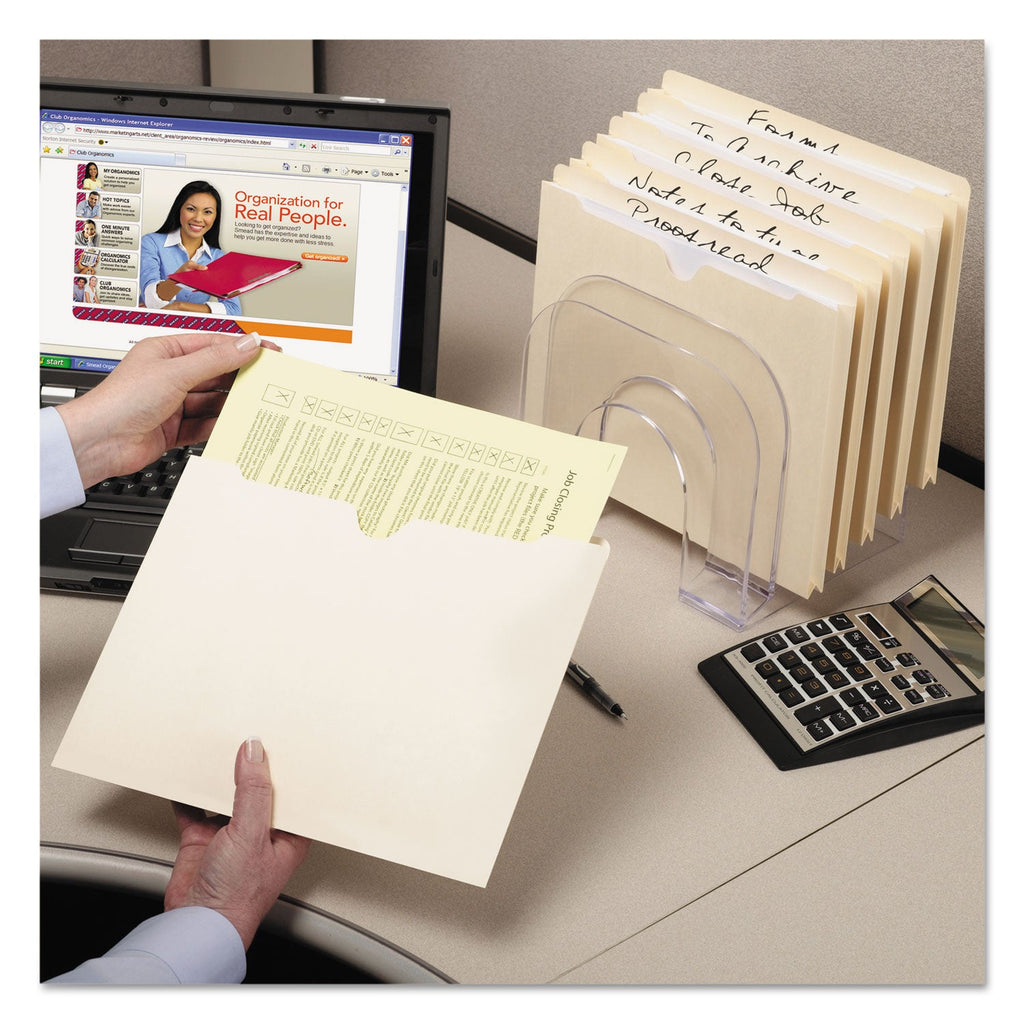 Smead Manila File Jackets, 2-Ply Straight Tab, Letter Size, Manila, 100/Box
