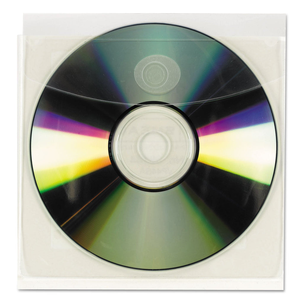 Smead Self-Adhesive CD/Diskette Pockets, Clear, 10/Pack