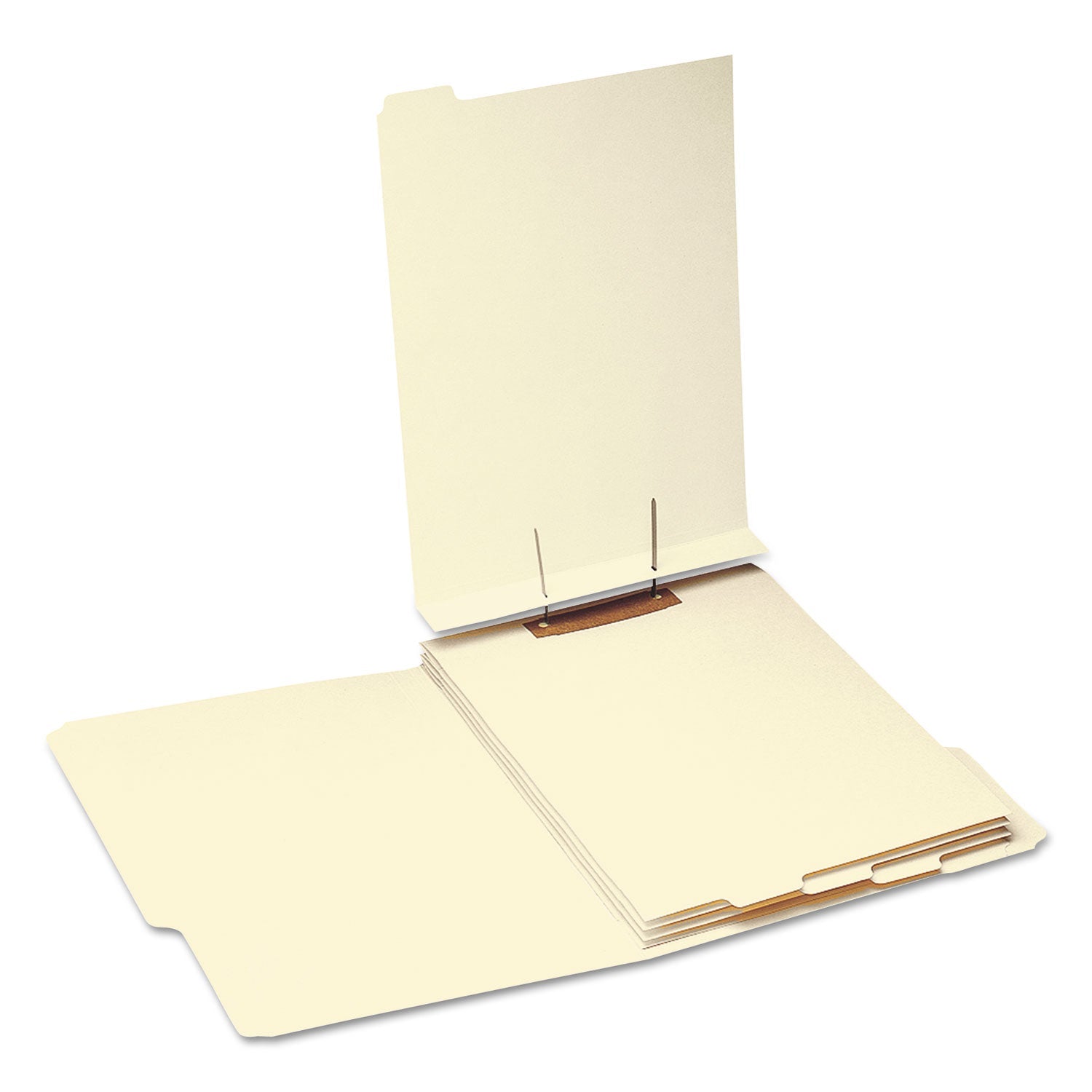 Smead Stackable Folder Dividers with Fasteners, 1/5-Cut End Tab, Letter Size, Manila, 50/Pack
