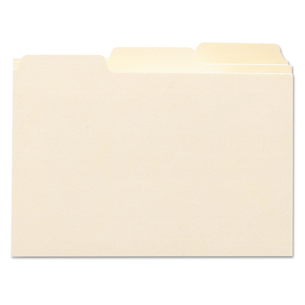 Smead Manila Card Guides, 1/3-Cut Top Tab, Blank, 4 x 6, Manila, 100/Box
