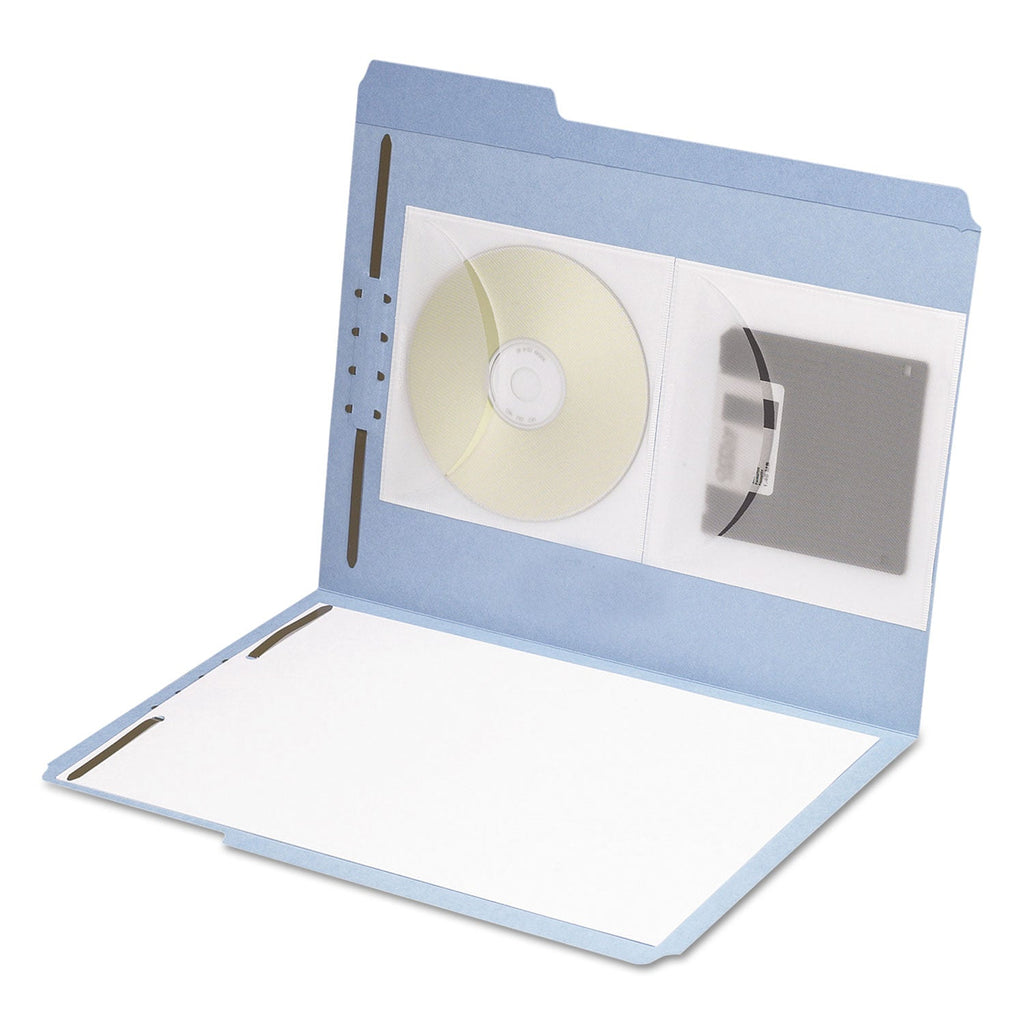 Smead Self-Adhesive CD/Diskette Pockets, Clear, 10/Pack