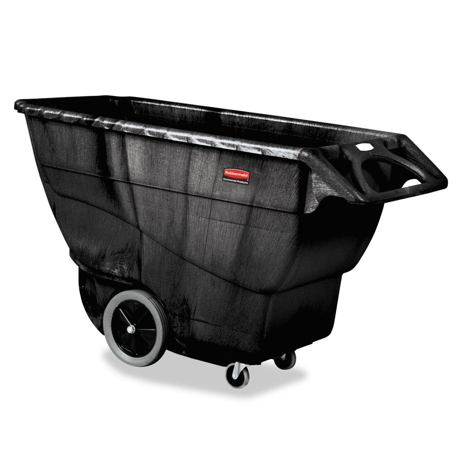 Rubbermaid Structural Foam Tilt Truck, Rectangular, 2,100 lb Capacity, Black