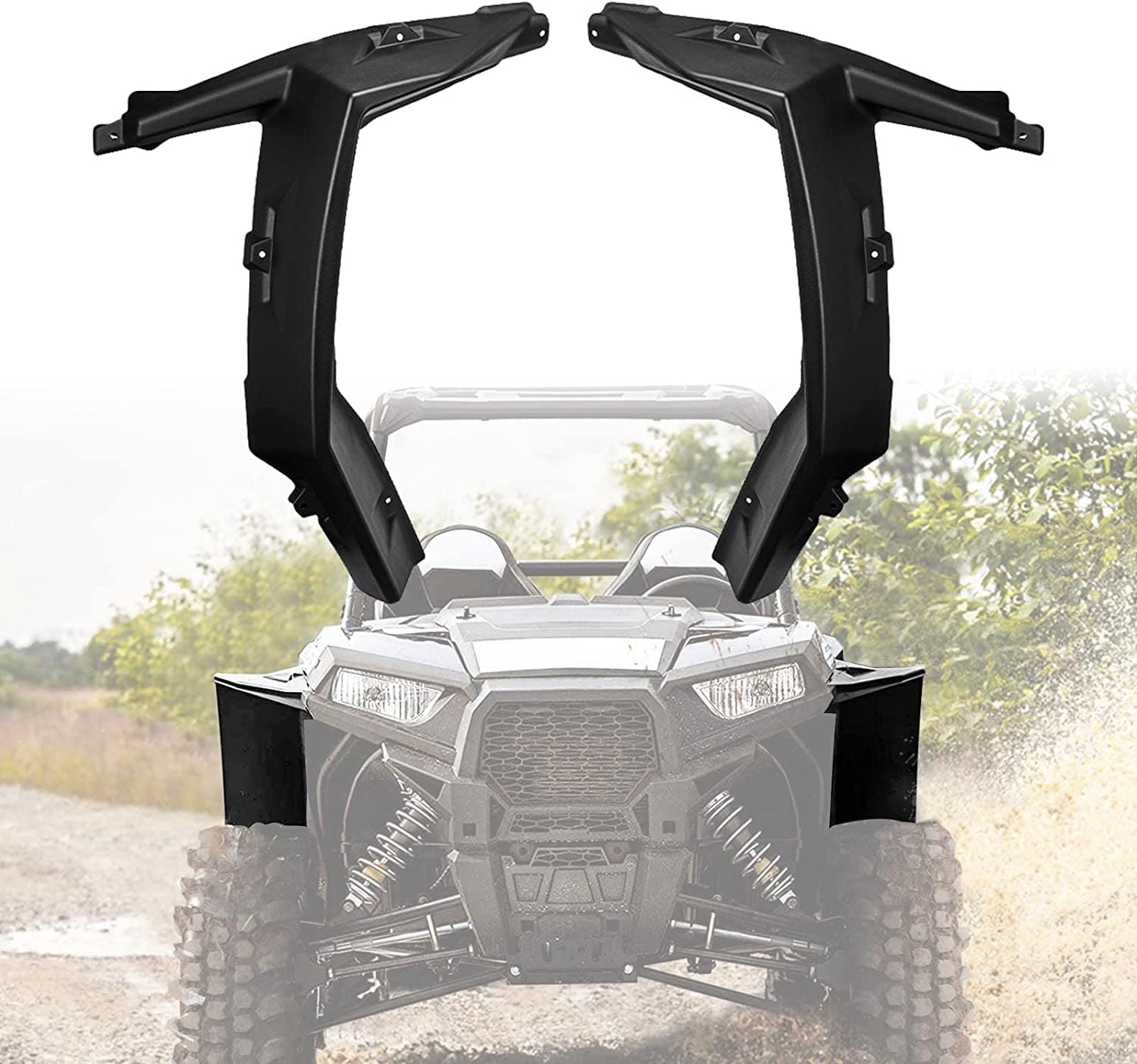 Kemimoto Extended Front Full Mud Flaps 2PCS Polaris RZR XP 1000 / TURB