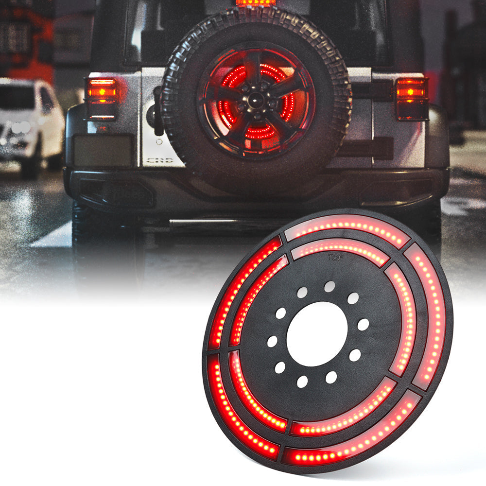 Xprite 14" Dual Spare Tire LED Brake Light | Cyclone Series