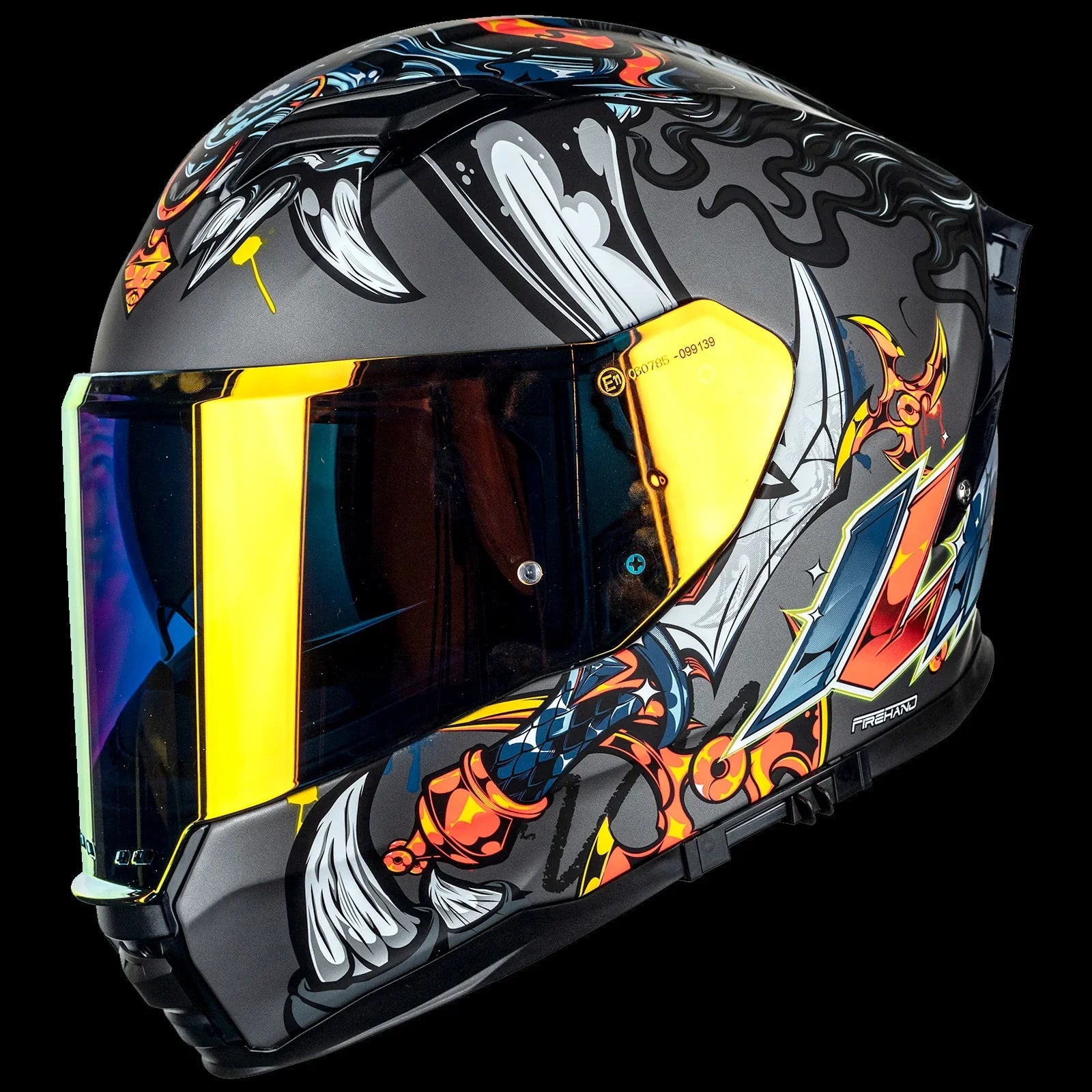 ILM Full Face Motorcycle Helmet Lightweight Fiberglass DOT ECE Model MF522P