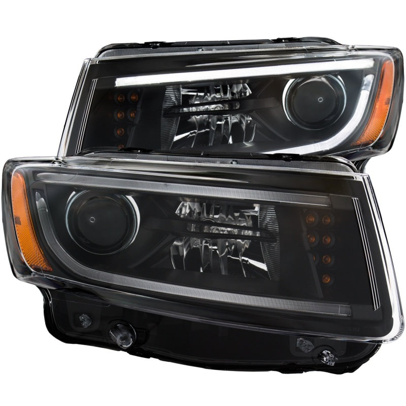 Anzo 2014-2015 Jeep Grand Cherokee Projector Headlights w/ Plank Style Desi