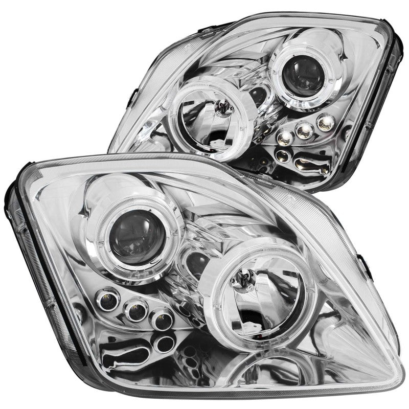 Anzo 1997-2001 Honda Prelude Projector Headlights w/ Halo Chrome w/ LED