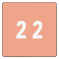 Smead Numerical End Tab File Folder Labels, 2, 1.5 x 1.5, Pink, 250/Roll