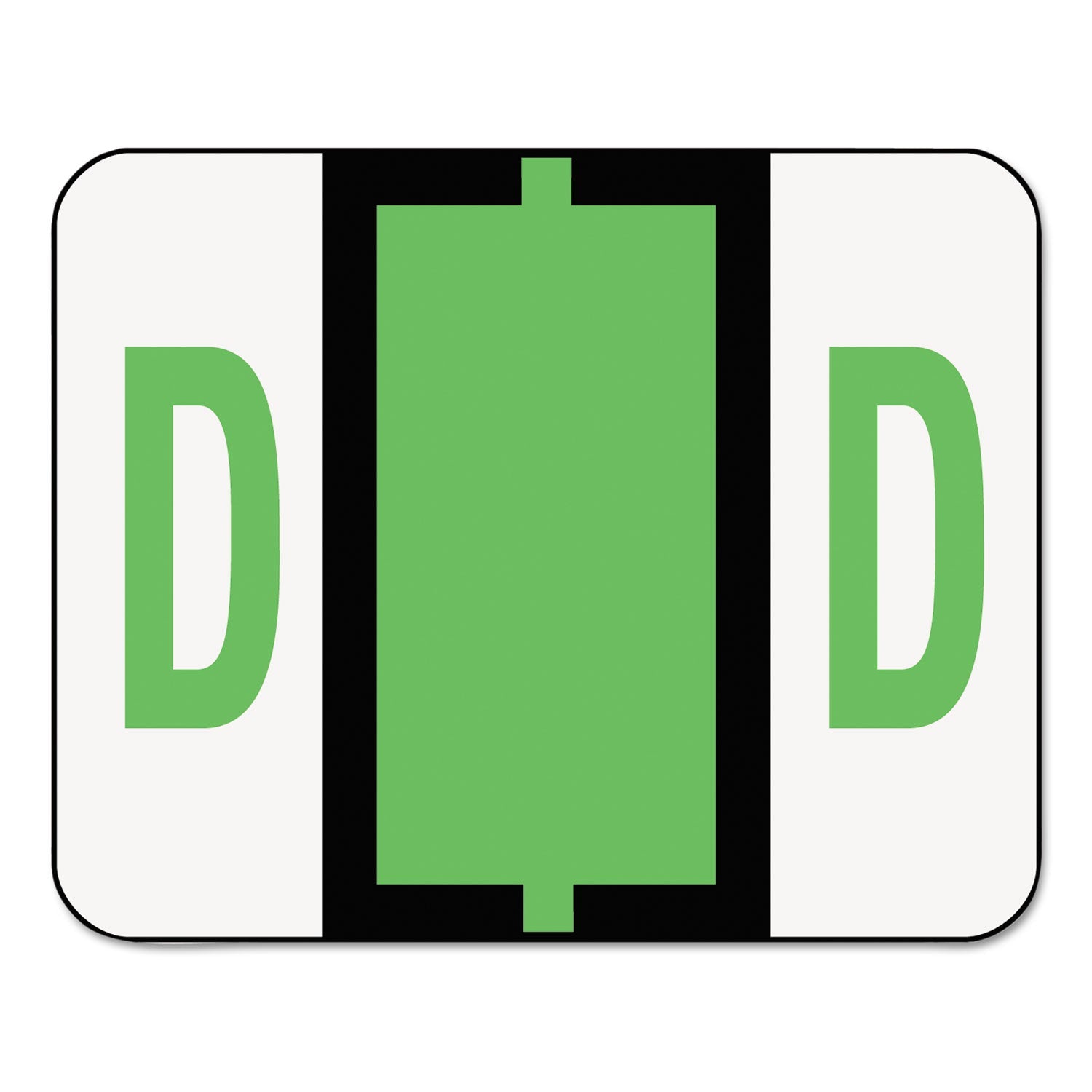 Smead A-Z Color-Coded End Tab Filing Labels, D, 1 x 1.25, White, 500/Roll