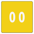Smead Numerical End Tab File Folder Labels, 0, 1.5 x 1.5, Yellow, 250/Roll
