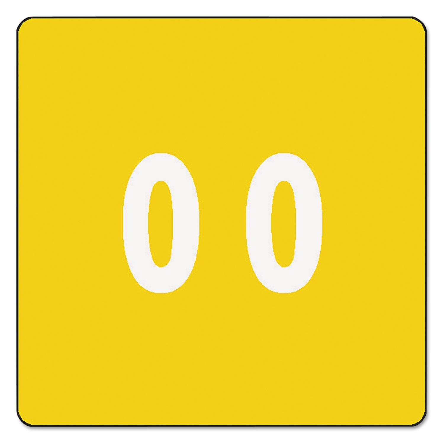Smead Numerical End Tab File Folder Labels, 0, 1.5 x 1.5, Yellow, 250/Roll