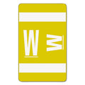 Smead AlphaZ Color-Coded Second Letter Alphabetical Labels, W, 1 x 1.63, Yellow, 10/Sheet, 10 Sheets/Pack