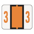 Smead Numerical End Tab File Folder Labels, 3, 1 x 1.25, White, 500/Roll