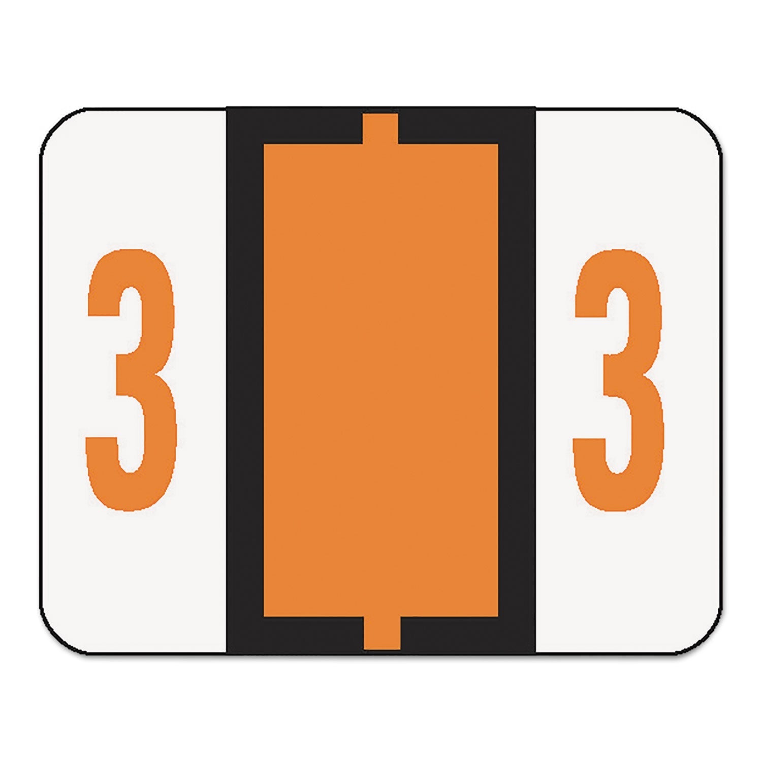 Smead Numerical End Tab File Folder Labels, 3, 1 x 1.25, White, 500/Roll