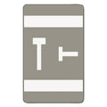 Smead AlphaZ Color-Coded Second Letter Alphabetical Labels, T, 1 x 1.63, Gray, 10/Sheet, 10 Sheets/Pack