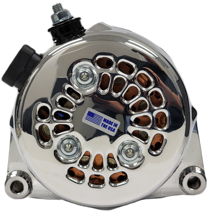 Mechman 240 Amp High Output Alternator 1996-2004 GM Truck 4.3L 4.8L 5.3L 5.7L 6L - Chrome Billet