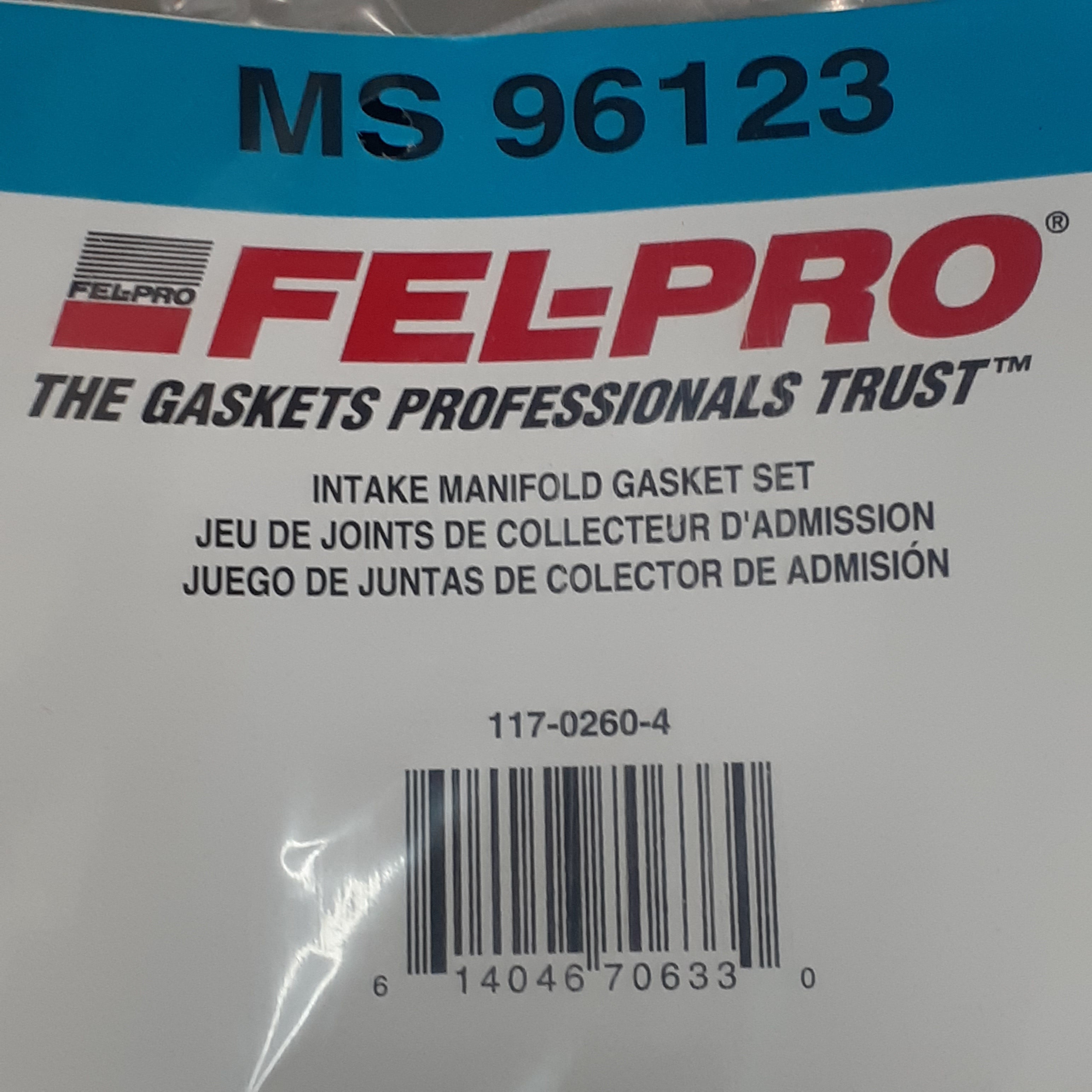 FEL-PRO Intake Manifold Gasket Set MS96123 (New)