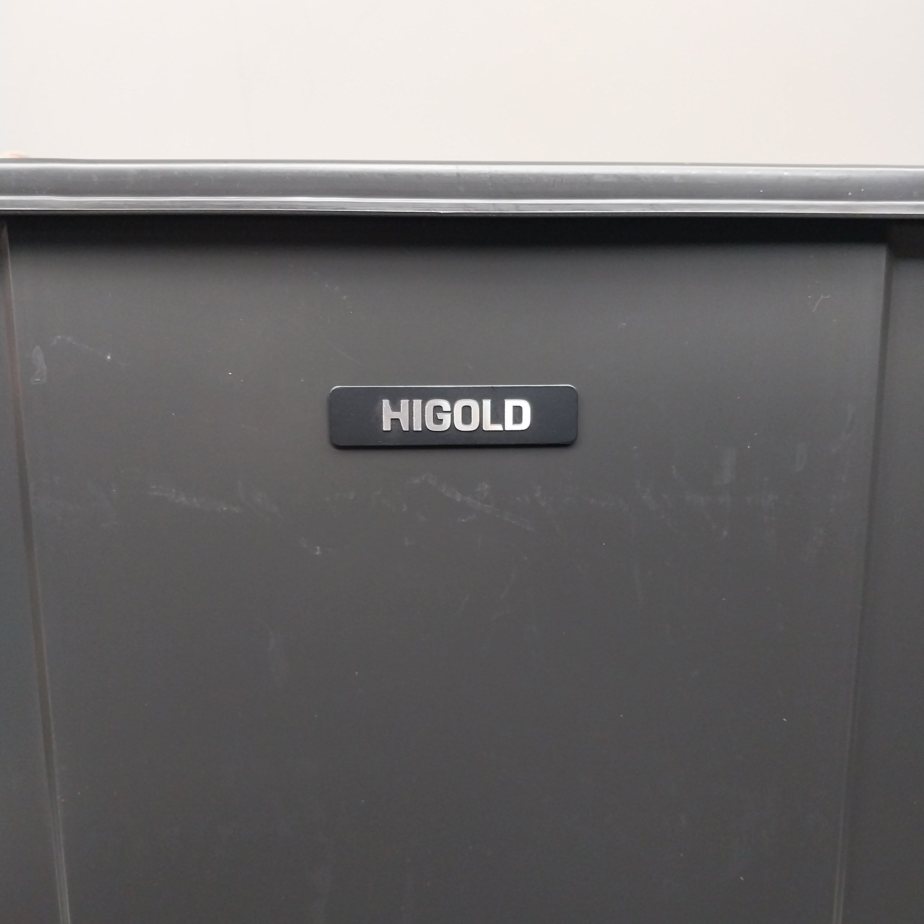 HIGOLD Soft Close Wastebin Metal & Plastic Black & Silver 18.5"x13.5"x 18"