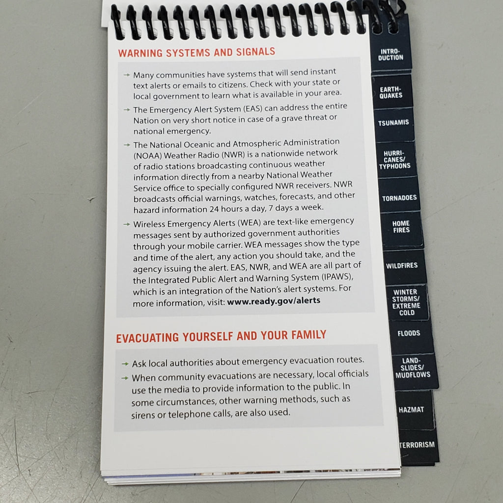 QUICK SERIES Disaster Preparedness Flip Book for Planning & Recovery 60 Pages (New Other)