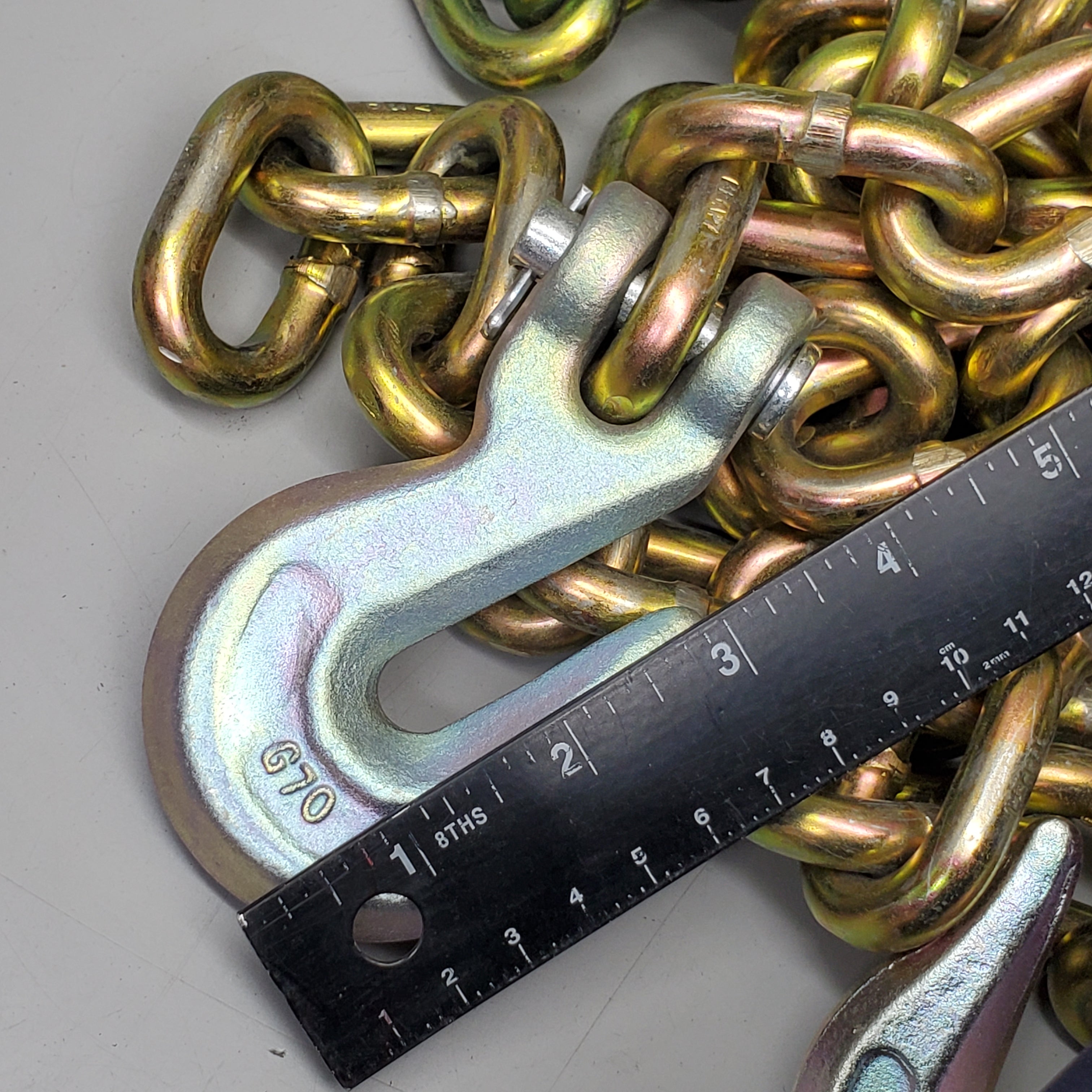 JACKCO (2 Pack) 10 Ft Chains With 3/8" Clevis Hooks Grade 70 CHAIN38-10