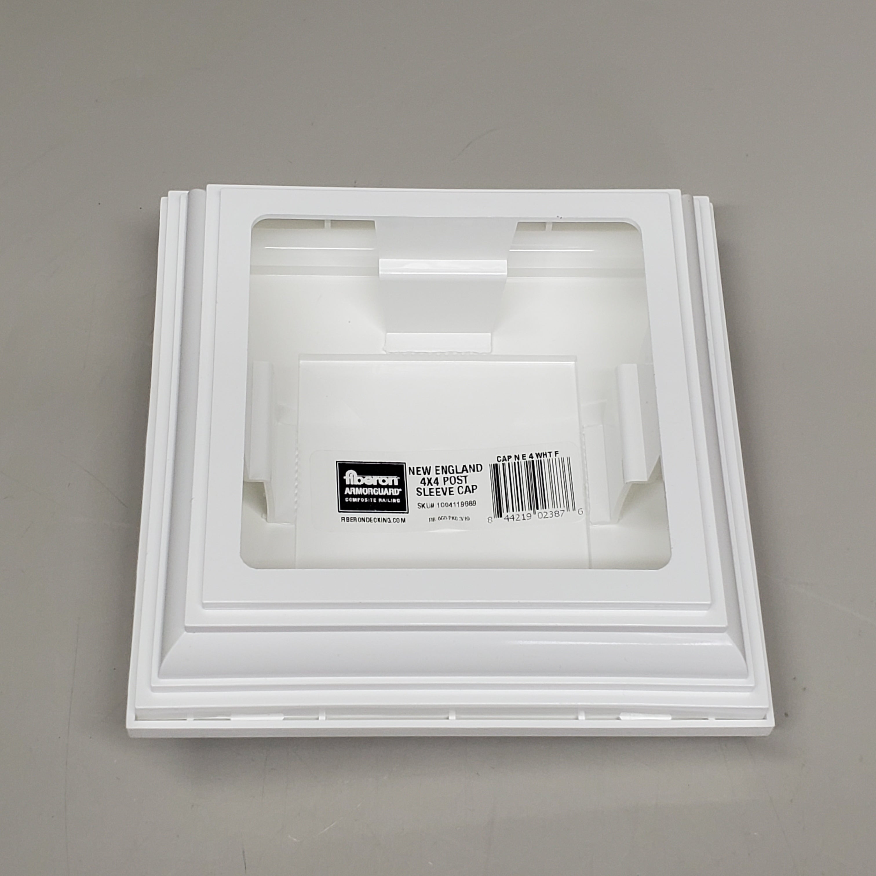 FIBERON ArmorGuard New England Post Sleeve Cap 4x4" White 1004119669