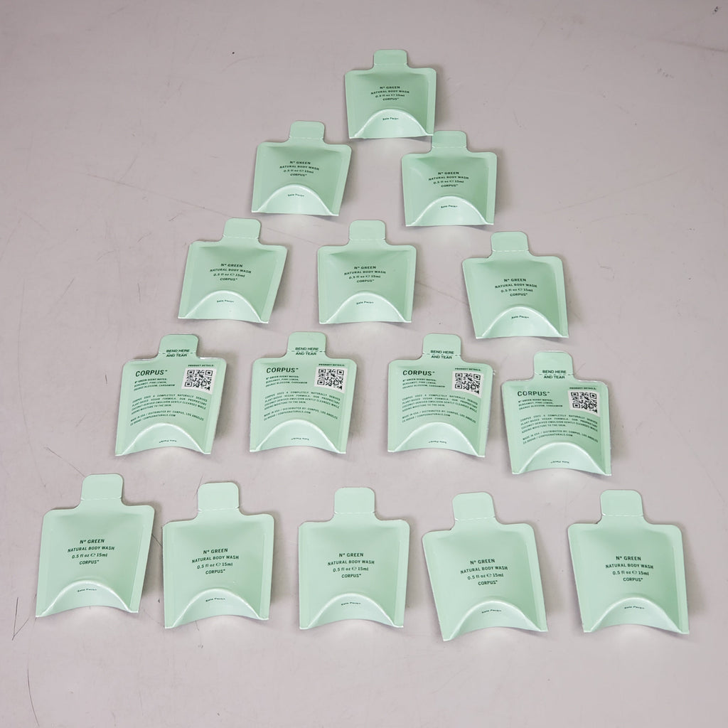 CORPUS (500 Pack) Natural Body Wash 0.5 fl oz Nº Green Hotel/Sample Size