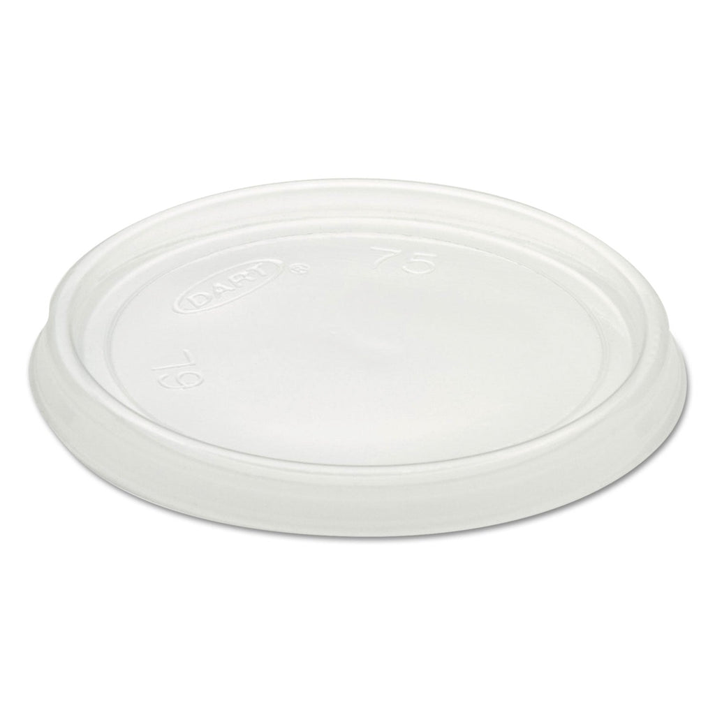 Dart Non-Vented Container Lids, Clear, Plastic, 100/Pack, 10 Packs/Carton