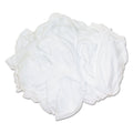 HOSPECO New Bleached White T-Shirt Rags, Multi-Fabric, 25 lb Polybag